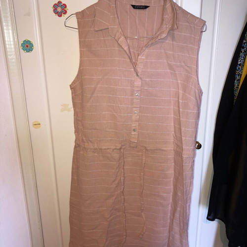 Esmara pink striped dress like new, one size, transparent