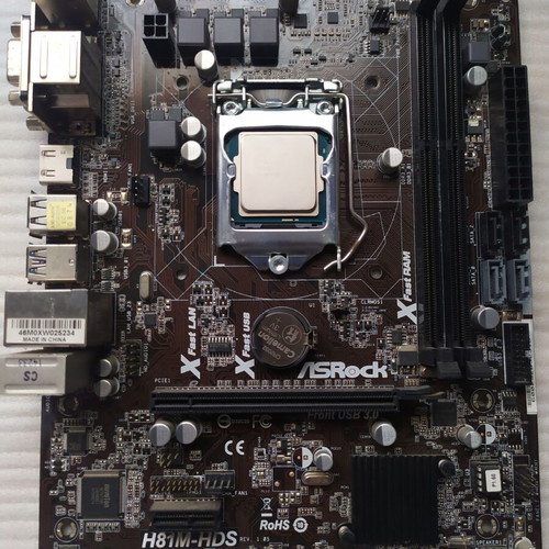 ASRock H81M-HDS motherboard with Intel i5 4570