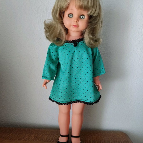 Unikca Belgium doll used, height 43cm
