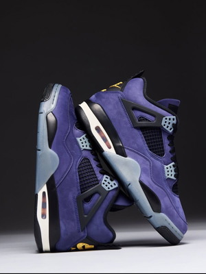 Nike Air Jordan 4 Lakers new purple athletic shoes size 44