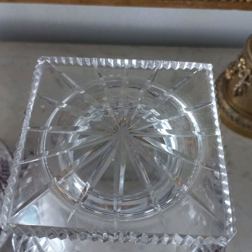 Moser crystal vase and ashtray like new