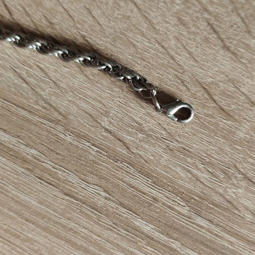 Long necklace used, length ~50 cm, clasp worn