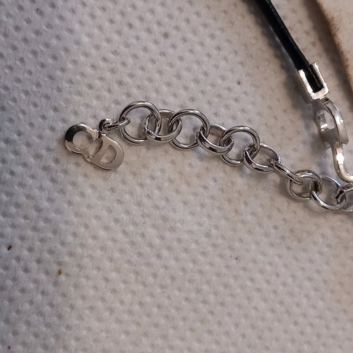 Christian Dior leather necklace new authentic