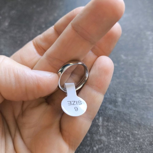 Titanium steel simple couple ring new, size 6