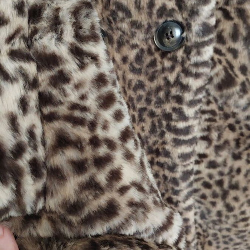 Synthetic fur coat animal print Vero Moda new, size XS