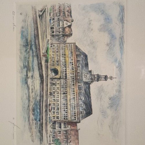 Painting The Town Hall of Emden new in frame