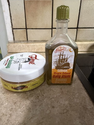 Fine shaving soap and Clubman aftershave used, Bay Rum scent set