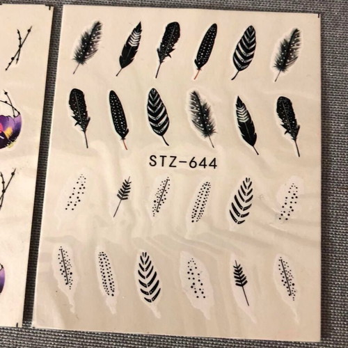 Water Nail Stickers Set of 4 New Full Nail