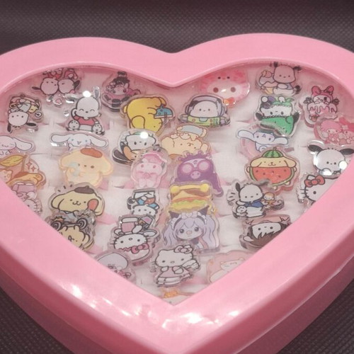 Children's exciting rings new, set of 36 pieces