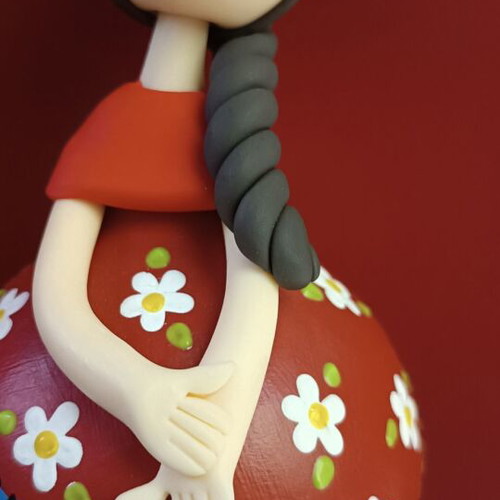 Water Gourd Doll handpainted Terra Brasil