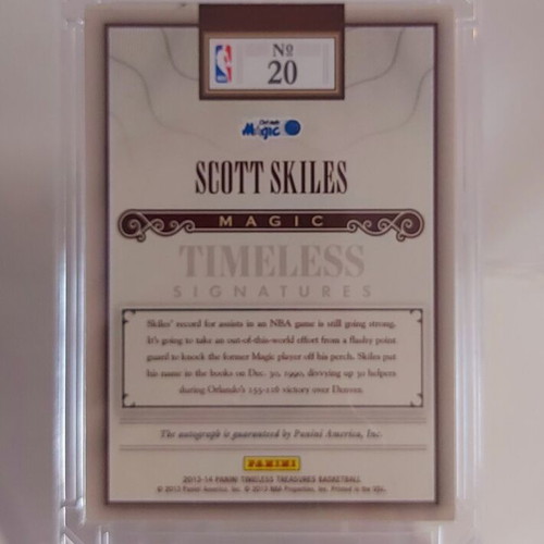 2013-14 Panini Timeless Treasures Scott Skiles Timeless Signatures Gold Auto /10 On-Card like new