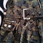 Denim dress with skulls and rabbits camouflage like new