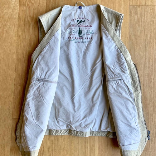 GANT men's beige vest size M used Safari style
