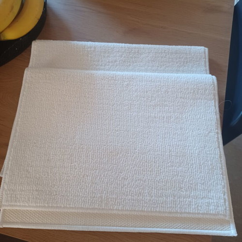 Bathroom mats, set of 3, white