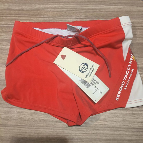 Sergio Tacchini Swimwear boys' swim shorts new, size 3 years, red and white