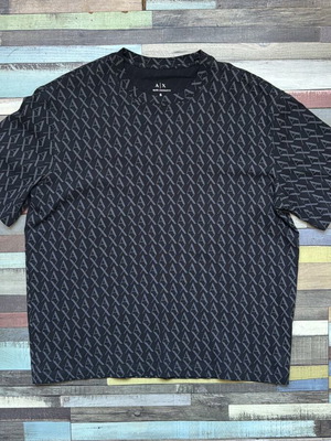Armani Exchange men's t-shirt used, size S, black and gray