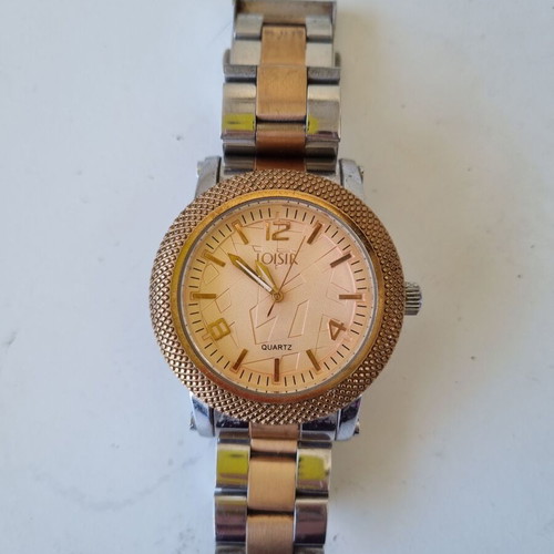 Loisir women's wristwatch with quartz, two-tone bracelet