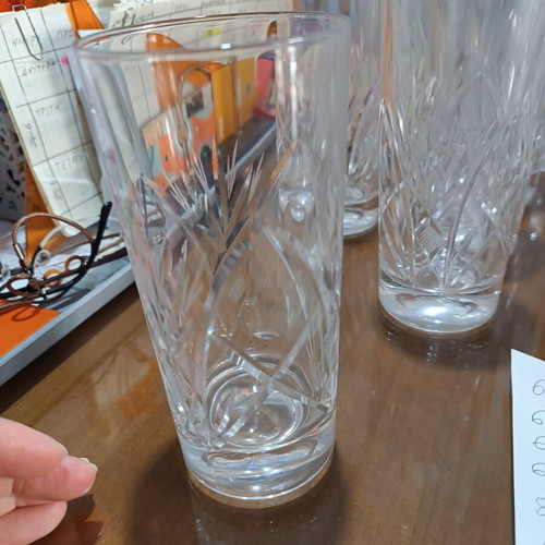 Vintage carved Czech crystal set of 41 pieces, like new