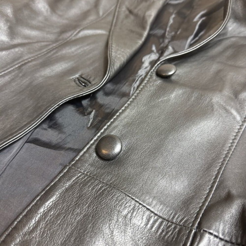 Elma Arwah women's black leather coat like new, size 54
