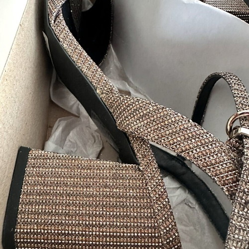 Topshop glitter heels new, size 39, beige gold