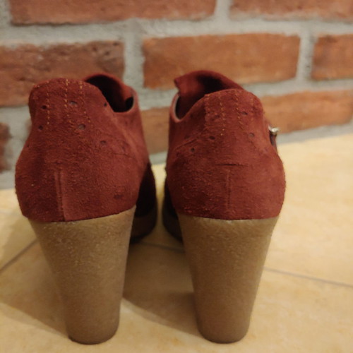 Cronos handmade terracotta suede ankle boots like new, size 38