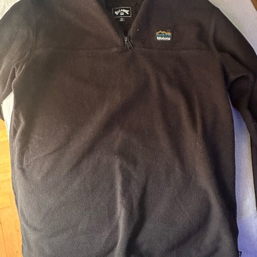 Billabong fleece half zip used, black, size M