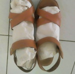 Harris camel leather sandals size 40 used, platform heel