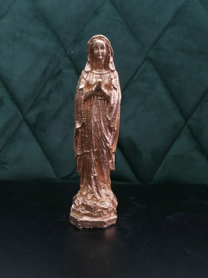 Gypsum statue Panagia gold new