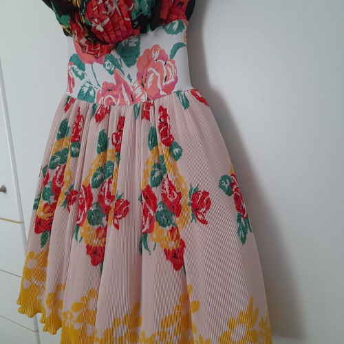 Manoush evening dress like new, colorful, strapless