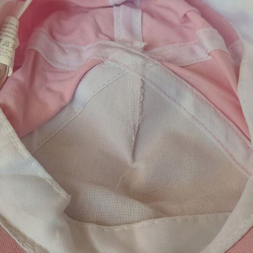 Girls' kids hat like new, white and pink, size XS