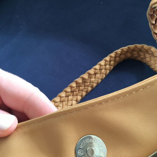 Tosca Blu shoulder bag used, leather, nude to tan color