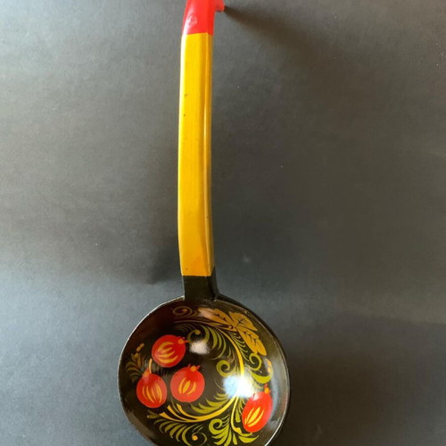 Wooden decorative spoon used with handmade design