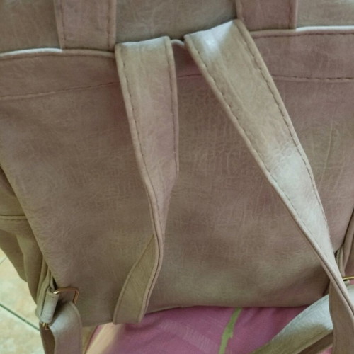 Beige backpack bag used