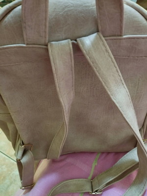 Beige backpack bag used