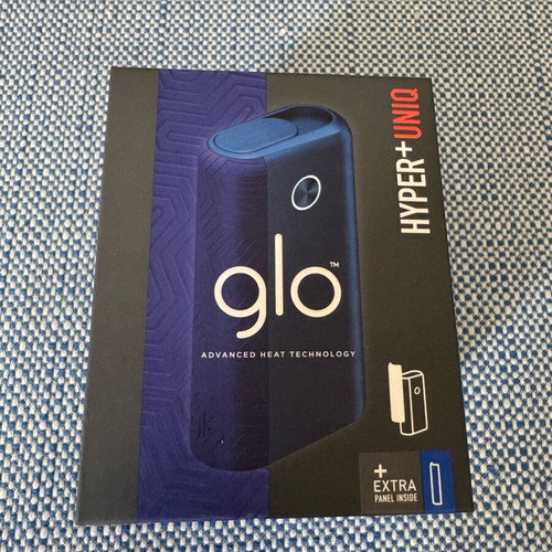 Glo Hyper+ Uniq device like new, blue color with extra cover