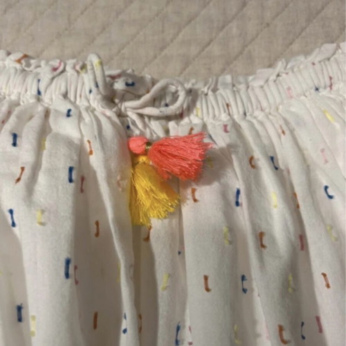 Catimini Summer Skirt size 12 like new, 100% cotton, white with embroidery