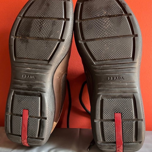 Prada America's Cup Sneakers like new, gray and brown, size 42-42.5