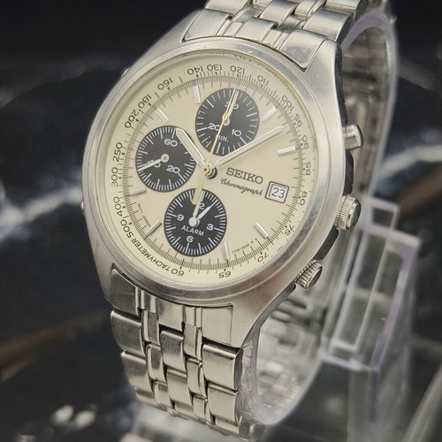 Seiko 7T32-7C60 "Panda" Alarm Chronograph watch, vintage 1996