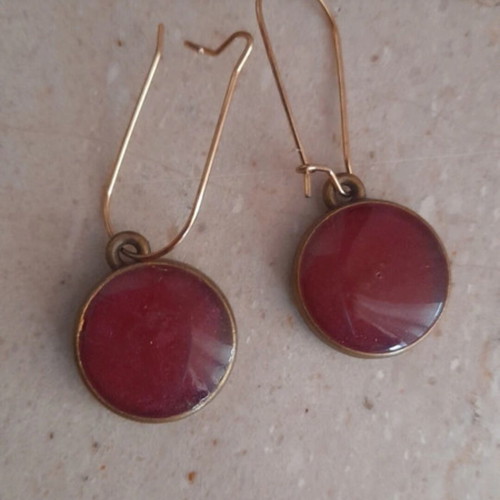 Double-sided earrings new, blue