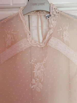 Zara transparent top new, size M, beige