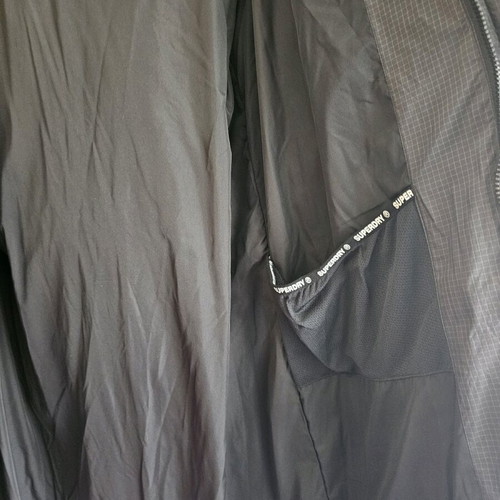 Superdry longline puffer like new, gray, size M