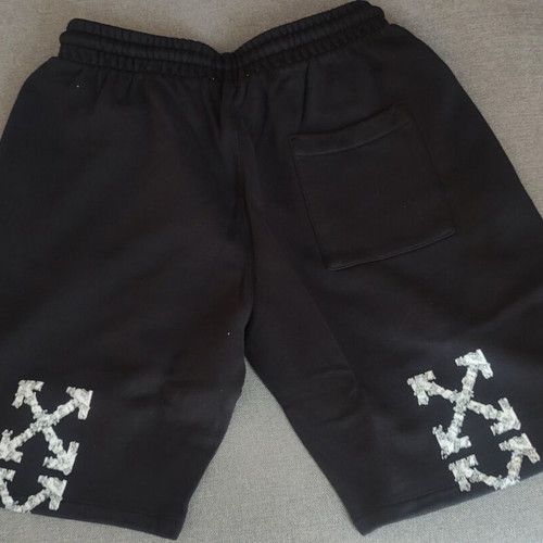 Off White heraldic arrows skate sweatshorts, black, medium