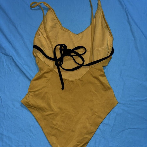 Pull & Bear one-piece swimsuit mustard color size 38