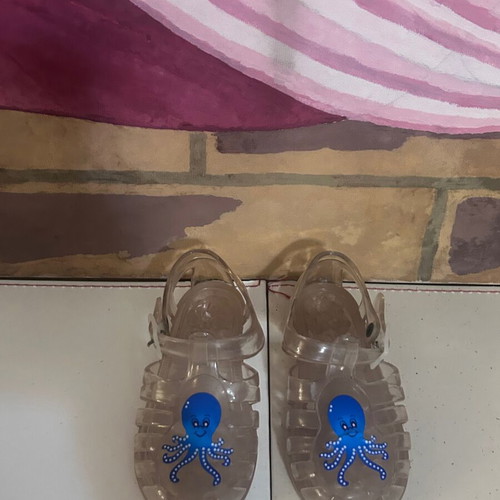 Lelli Kelly jelly unisex kids sandals size 23 like new, blue octopus design