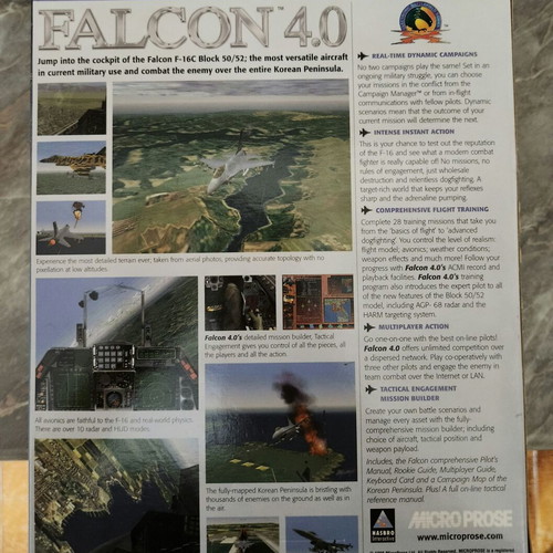 Falcon 4.0 PC game like new, simulation flight