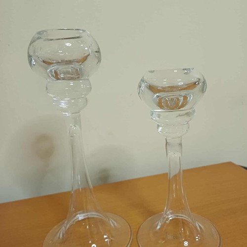 Krosno crystal candlestick set new