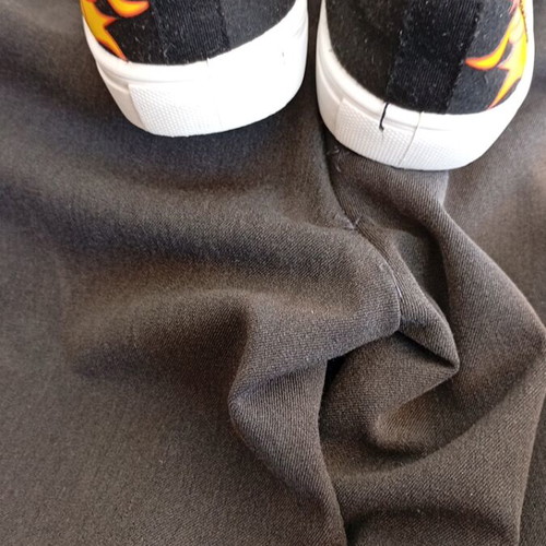 Black canvas shoes with flame design size 30 like new