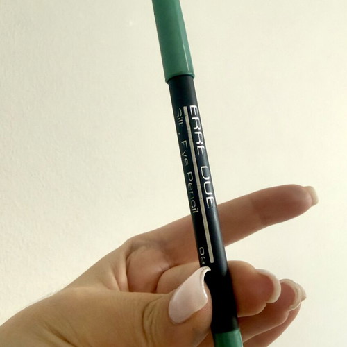 Erre Due Silky Eye Liner Pencil Metallic Dark Green Blue Soft