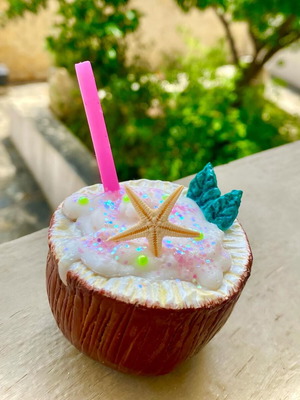Coconut Cocktail Decorative Handmade New