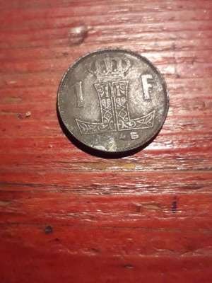 Νόμισμα 1 franc 1946 με λιοντάρι, μεταχειρισμένο, Βέλγιο